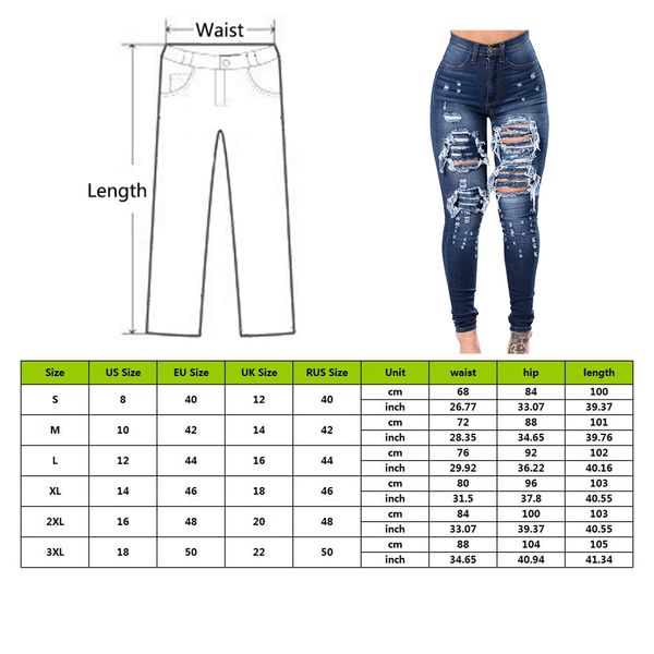 sfit 2020 women high waist casual denim jeans slim plus size ripped hole long jeans denim regular pants women mom jeans, Blue
sfit 2020 women high waist casual denim jeans slim plus size ripped hole long jeans denim regular pants women mom jeans, Blue