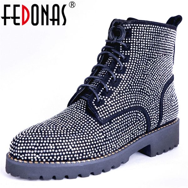 fedonas fashion women rhinestone party wedding shoes woman high heels lace up motorcycle boots night club party shoes, Black
fedonas fashion women rhinestone party wedding shoes woman high heels lace up motorcycle boots night club party shoes, Black