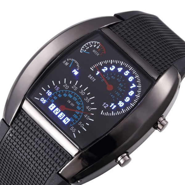 fashion men's digital watch unique led sport watch men electronic watches rubber band clock montre homme relogio digital, Slivery;brown
fashion men's digital watch unique led sport watch men electronic watches rubber band clock montre homme relogio digital, Slivery;brown