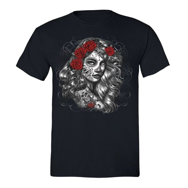mens los muertos girl flowers sugar skull day dead dia muertos mexican t-shirt, White;black
mens los muertos girl flowers sugar skull day dead dia muertos mexican t-shirt, White;black