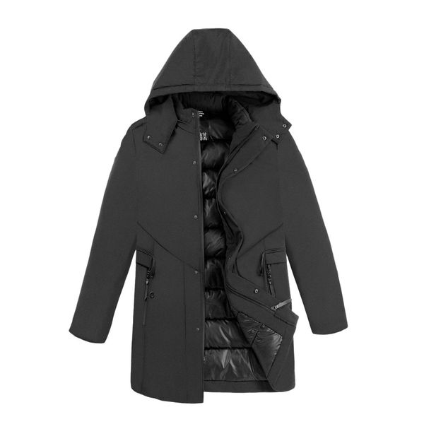 men casual winter solid warm zipper long sleeve hooded jacket coat thicken outwear windproof overcoat abrigo de algodón#3, Black
men casual winter solid warm zipper long sleeve hooded jacket coat thicken outwear windproof overcoat abrigo de algodón#3, Black