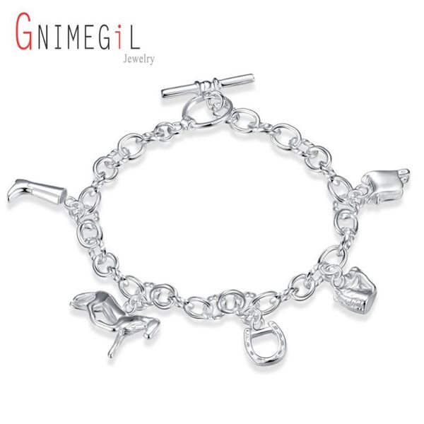 gnimegil silver plated trendy horse shoe bracelet fashion charms pendant for women silver color birthday gifts h074, Golden;silver
gnimegil silver plated trendy horse shoe bracelet fashion charms pendant for women silver color birthday gifts h074, Golden;silver