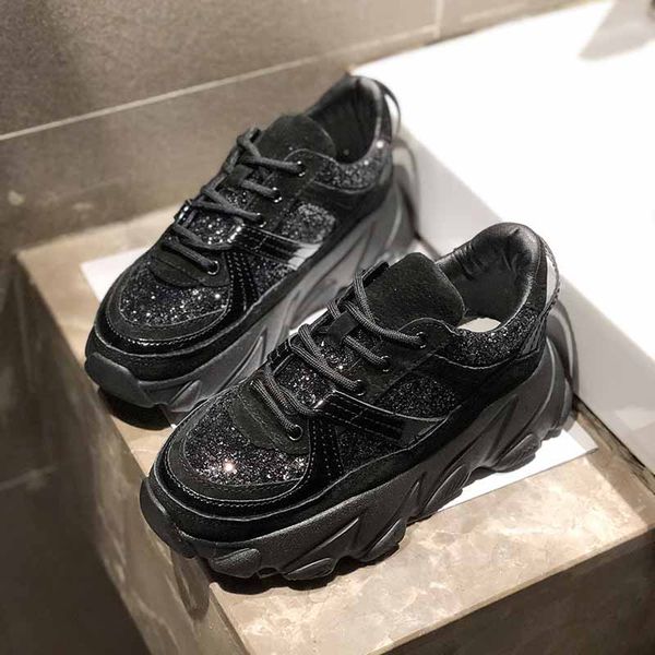 2020 thick sneakers ladies thick wedge sequins women's flat shoes casual platform sports shoes fashion sneakers flash, Black
2020 thick sneakers ladies thick wedge sequins women's flat shoes casual platform sports shoes fashion sneakers flash, Black