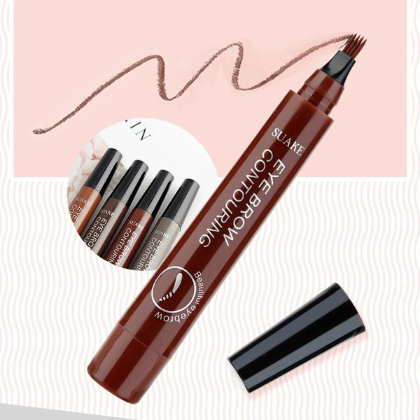 waterproof long lasting 4-tip liquid eyebrow pen sweat proof non-smudge makeups 
waterproof long lasting 4-tip liquid eyebrow pen sweat proof non-smudge makeups