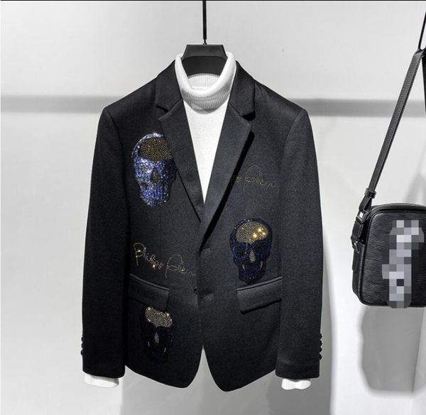 m-3xl skull iron drill men's suit 2019 winter jane popular youth casual small suit wool thick, White;black
m-3xl skull iron drill men's suit 2019 winter jane popular youth casual small suit wool thick, White;black