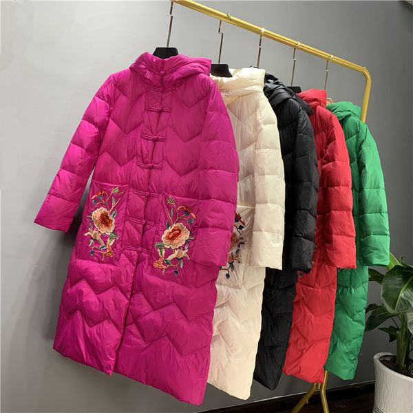 long hooded fur coat snow embroidery winter down coat women oversize jacket cotton padded wadded parkas wind breaker sleeves, Black
long hooded fur coat snow embroidery winter down coat women oversize jacket cotton padded wadded parkas wind breaker sleeves, Black