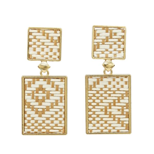 idealway 1 colors bohemian gold plated new fshion straw rectangular alloy pendant earrings jewelry party accessories, Silver
idealway 1 colors bohemian gold plated new fshion straw rectangular alloy pendant earrings jewelry party accessories, Silver