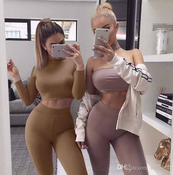 women women's two piece pants long sleeved slim two pieces autumn winter womens clothes, White
women women's two piece pants long sleeved slim two pieces autumn winter womens clothes, White