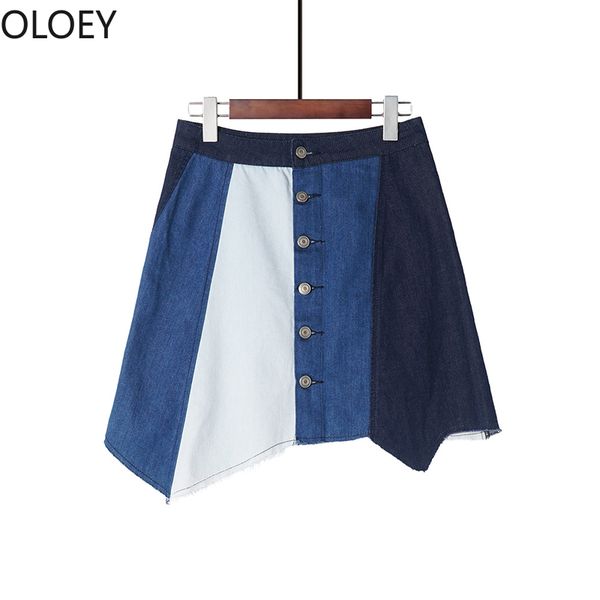 patchwork irregular women jean skirt high waist a-line color block denim skirts summer knee-length skirt korean casual style, Black
patchwork irregular women jean skirt high waist a-line color block denim skirts summer knee-length skirt korean casual style, Black