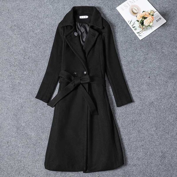 new 2020 autumn winter woolen coat female belt blend wool coat elegant windbreaker women warm cashmere winter female jacket, Black
new 2020 autumn winter woolen coat female belt blend wool coat elegant windbreaker women warm cashmere winter female jacket, Black