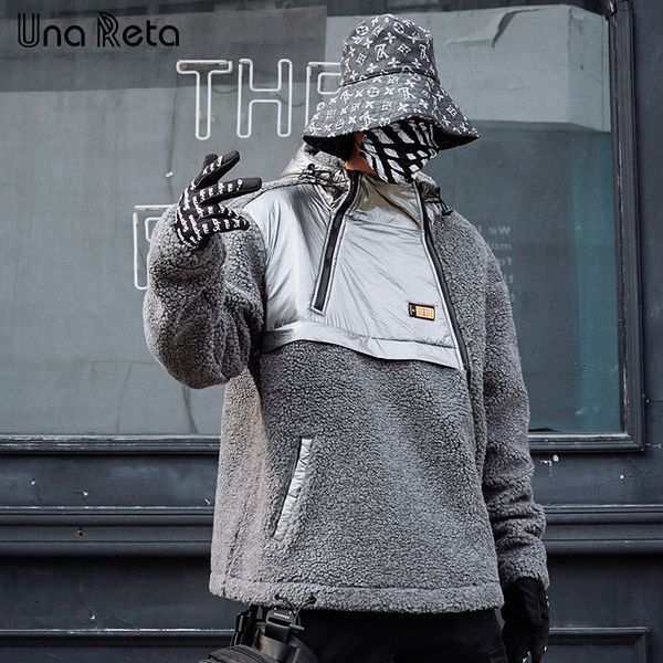 una reta winter men hooded parka new casual wool jacket plus size mens hip hop splice warm parka coat streetwear, Black
una reta winter men hooded parka new casual wool jacket plus size mens hip hop splice warm parka coat streetwear, Black