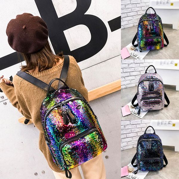 2019women sequin hit color school bag backpack student satchel travel shoulder bag
2019women sequin hit color school bag backpack student satchel travel shoulder bag