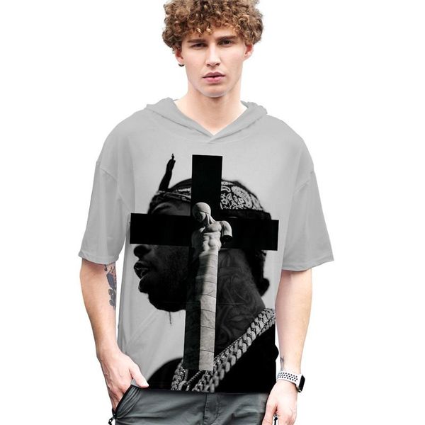 american rapper pop mens designer tshirts fashion loose hip hop style short sleeve hooded mens tees casual males clothing, White;black
american rapper pop mens designer tshirts fashion loose hip hop style short sleeve hooded mens tees casual males clothing, White;black