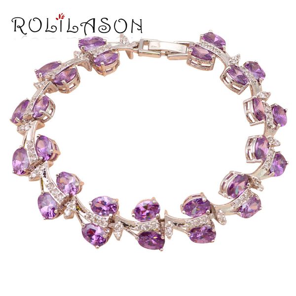 rolilason graceful purple violet zircon silver chain bracelet for women party item silver fashion jewelry tb543, Golden;silver
rolilason graceful purple violet zircon silver chain bracelet for women party item silver fashion jewelry tb543, Golden;silver