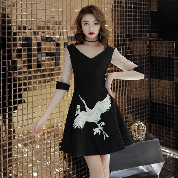 black cocktail dress 2020 spring summer robe de cocktail gown de fiesta dresses v neck midi semi formal dress ts2109, White;black
black cocktail dress 2020 spring summer robe de cocktail gown de fiesta dresses v neck midi semi formal dress ts2109, White;black