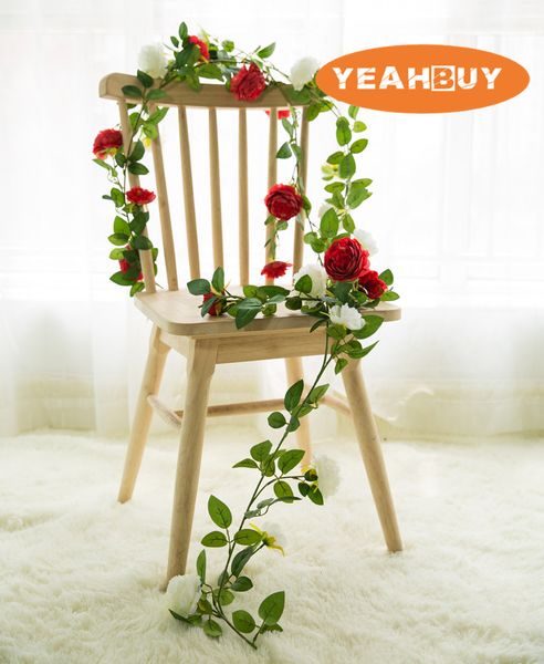 1.8m 6colors 2pcs artificial silk peony flower vine hanging decorative rattan plants leaves artificials garland home wedding wall decoration
1.8m 6colors 2pcs artificial silk peony flower vine hanging decorative rattan plants leaves artificials garland home wedding wall decoration