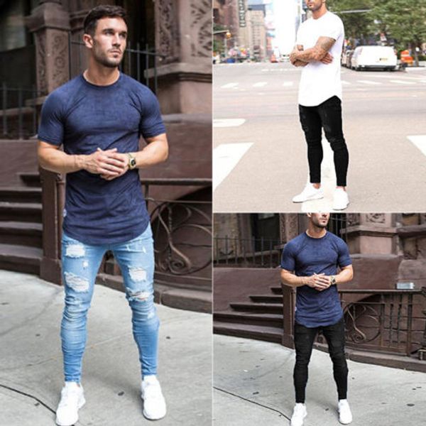 new plus size s-2xl hole jeans men slim moto biker denim jeans skinny stretchy frayed pencil pants distressed ripped troursers, Blue
new plus size s-2xl hole jeans men slim moto biker denim jeans skinny stretchy frayed pencil pants distressed ripped troursers, Blue