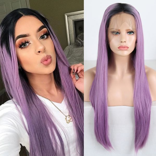 charisma 13x6 silky straight wigs deep part synthetic lace front wig ombre purple wigs for women heat resistant hair black roots
charisma 13x6 silky straight wigs deep part synthetic lace front wig ombre purple wigs for women heat resistant hair black roots