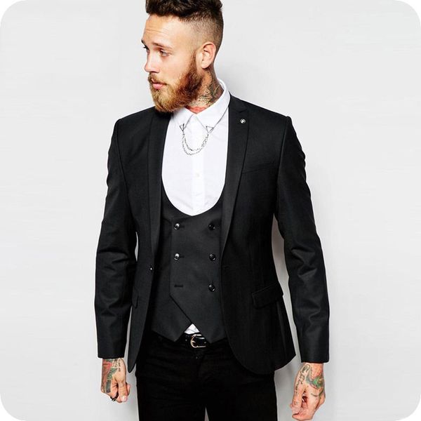 new fashion black men suits for wedding skinny groom tuxedos groomsmen suit men blazer peaked lapel 3piece jacket vest pants costume homme, Black;gray
new fashion black men suits for wedding skinny groom tuxedos groomsmen suit men blazer peaked lapel 3piece jacket vest pants costume homme, Black;gray