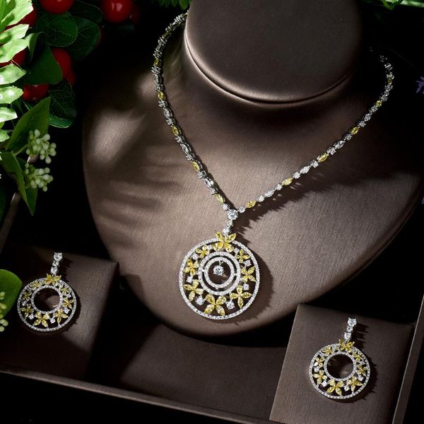 hibride round drop yellow wedding bridal cz necklace and earrings jewelry sets dubai jewellery women accessories n-1251, Silver
hibride round drop yellow wedding bridal cz necklace and earrings jewelry sets dubai jewellery women accessories n-1251, Silver
