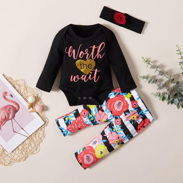 newborn infant baby girls letter romper bodysuit+floral pants+headband outfits, White
newborn infant baby girls letter romper bodysuit+floral pants+headband outfits, White