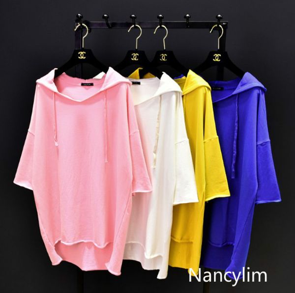 nancylim new spring women's shirt korean long hoodies pure color student girls summer loose cap shirt bat sleeve sweatshirt top, Black
nancylim new spring women's shirt korean long hoodies pure color student girls summer loose cap shirt bat sleeve sweatshirt top, Black