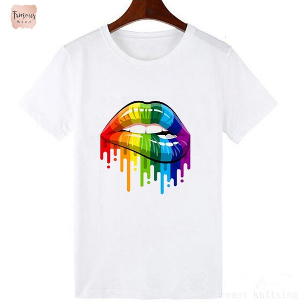 new women summer t shirt tees tshirt lips painted short sleeve fashion round neck color, White
new women summer t shirt tees tshirt lips painted short sleeve fashion round neck color, White