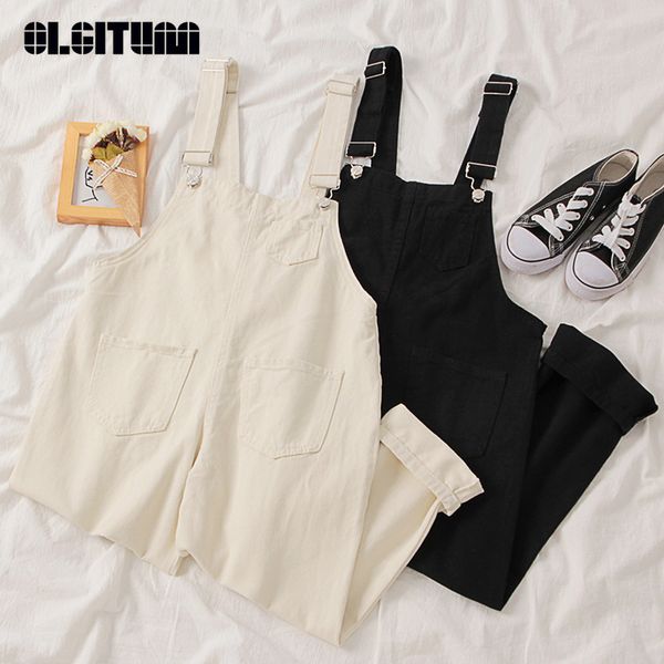 women jumpsuit overall 2020 spring summer new ankle length jeans korean student loose suspenders streetwear, Black;white
women jumpsuit overall 2020 spring summer new ankle length jeans korean student loose suspenders streetwear, Black;white