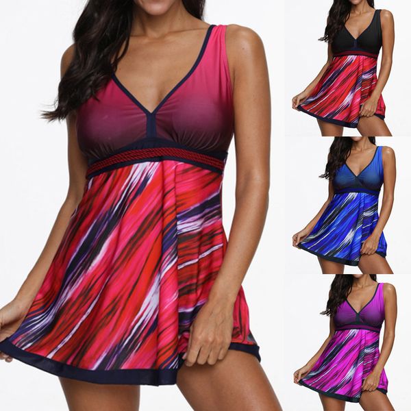 women plus size swimsuit gradient tankini bikini deep v neck skirt swimwear tow piece short skirt ruffle swimming suit 5xl, White;black
women plus size swimsuit gradient tankini bikini deep v neck skirt swimwear tow piece short skirt ruffle swimming suit 5xl, White;black
