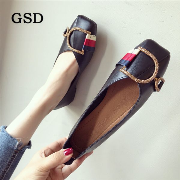 autumn new style fashion women square toe metal buckle flat shoes woman soft leather shallow mouth ballet flats lady casual shoes, Black
autumn new style fashion women square toe metal buckle flat shoes woman soft leather shallow mouth ballet flats lady casual shoes, Black