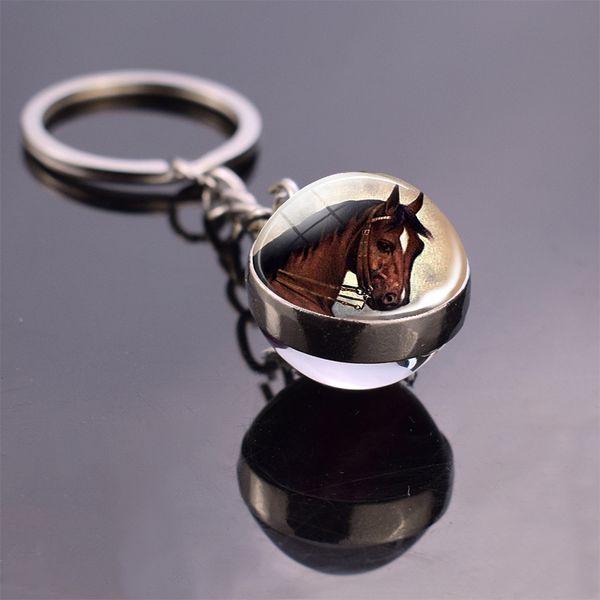 horse keychain double sided glass ball keychain red brown horse head art charm jewelry horse animal keyring, Silver
horse keychain double sided glass ball keychain red brown horse head art charm jewelry horse animal keyring, Silver