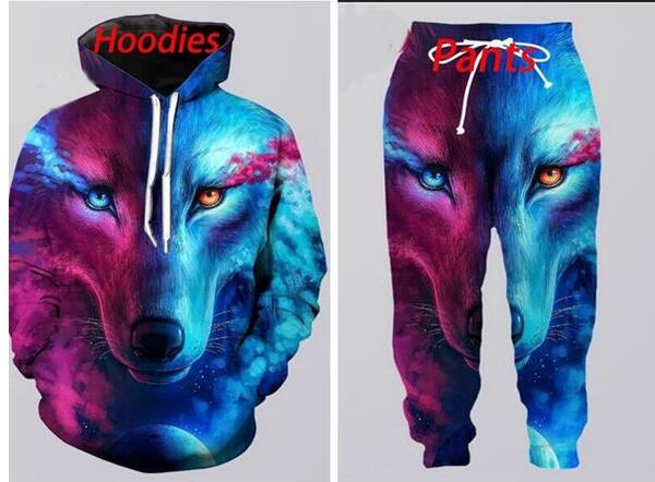 new men/womens galaxy wolf funny 3d print fashion tracksuits crewneck hip hop sweatshirt and pants 2 pcs set hoodies tz059, Gray
new men/womens galaxy wolf funny 3d print fashion tracksuits crewneck hip hop sweatshirt and pants 2 pcs set hoodies tz059, Gray