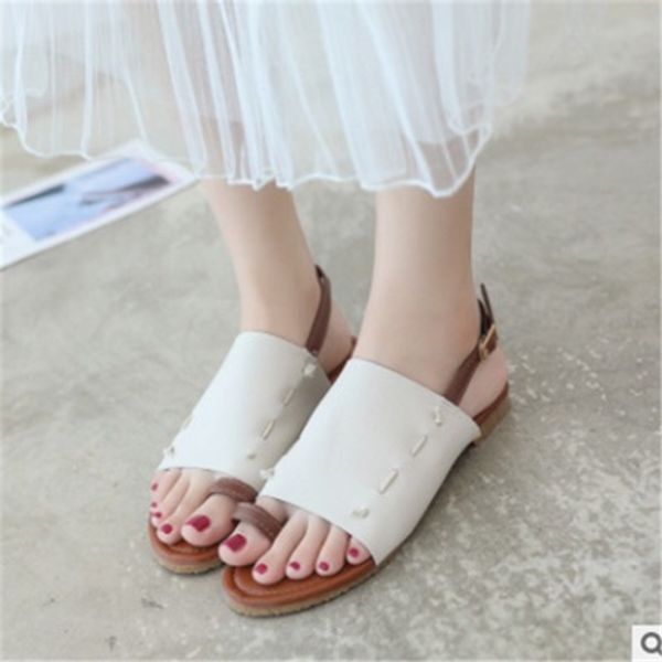 2020 new european and american summer explosion models flat bottom large size women's roman sandals, Black
2020 new european and american summer explosion models flat bottom large size women's roman sandals, Black
