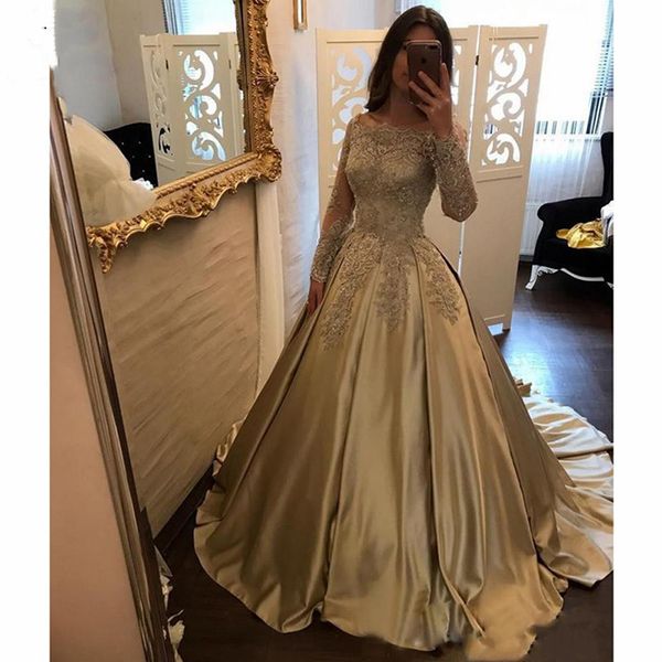 elegant long sleeves prom dresses vestidos de fiesta aline gold lace applique graduation formal evening prom dresses vestidos de graduacion, Black
elegant long sleeves prom dresses vestidos de fiesta aline gold lace applique graduation formal evening prom dresses vestidos de graduacion, Black