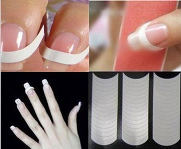 1pack/48pcs diy line tips white french manicure strip nail art form fringe guides sticker high quality, Black
1pack/48pcs diy line tips white french manicure strip nail art form fringe guides sticker high quality, Black