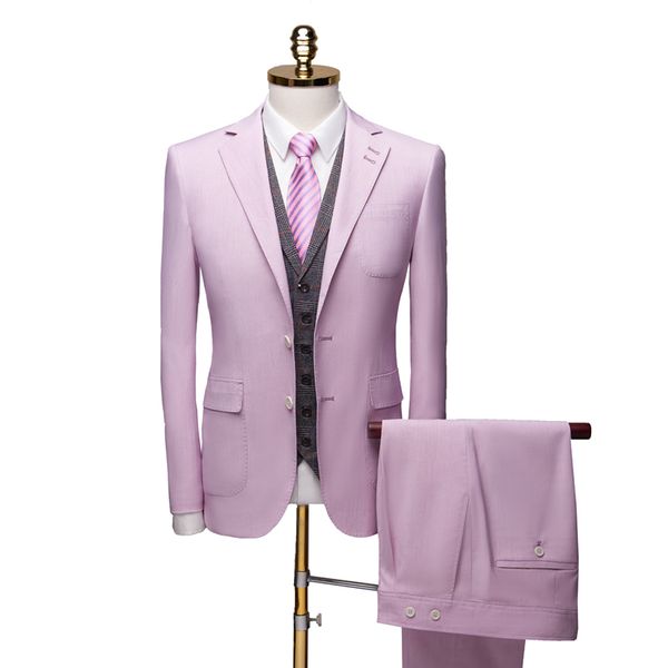 boutique suits men's three-piece pink groom married 2019 new banquet korean casual host trend suit, White;black
boutique suits men's three-piece pink groom married 2019 new banquet korean casual host trend suit, White;black