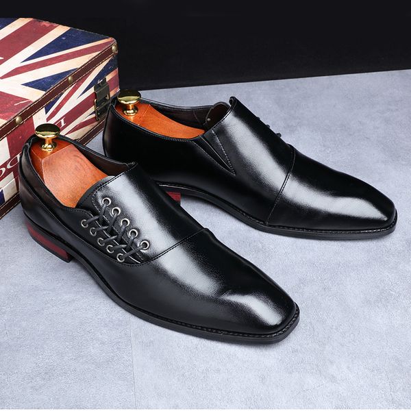 men leather shoes 2020 new style formal dress wedding shoes red wine british style business office lace-up leather loafers, Black
men leather shoes 2020 new style formal dress wedding shoes red wine british style business office lace-up leather loafers, Black