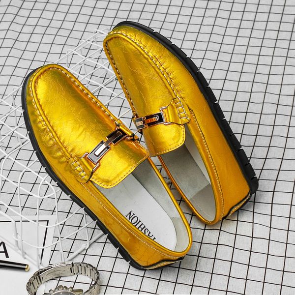 fashion driving shoes crocodile pattern leather plus size 35-50 mens casual loafers gold silver fashion loafers, Black
fashion driving shoes crocodile pattern leather plus size 35-50 mens casual loafers gold silver fashion loafers, Black