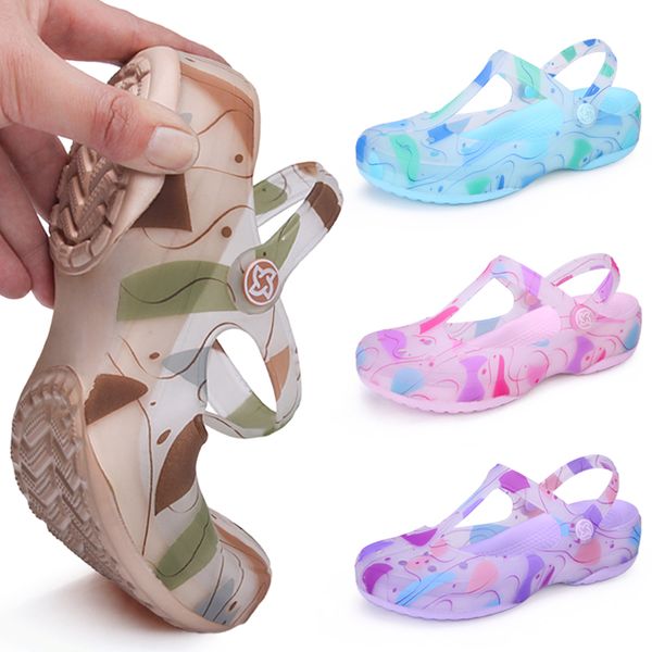women beach shoes jelly sandals summer fashion candy-colored cut-out resin slides size 35~40, Black
women beach shoes jelly sandals summer fashion candy-colored cut-out resin slides size 35~40, Black