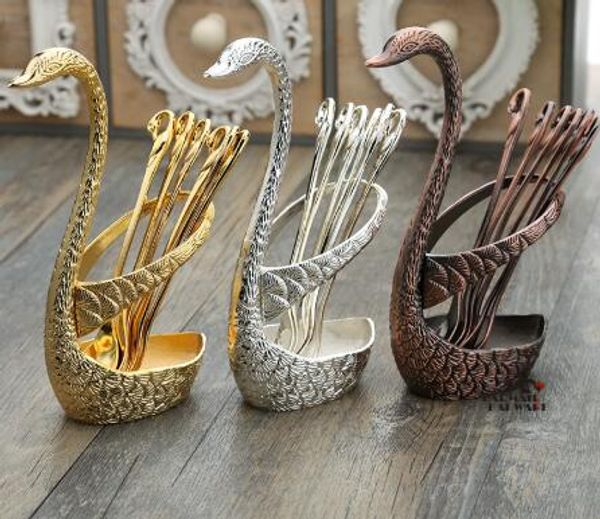 swan base holder fruit forks set stainless steel salad dessert forks spoon coffee cake tools tableware
swan base holder fruit forks set stainless steel salad dessert forks spoon coffee cake tools tableware