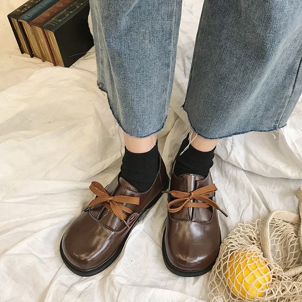 new korean flat-bottomed lace-up casual shoes wild students british wind trend flat shoes comfortable women's shoes, Black
new korean flat-bottomed lace-up casual shoes wild students british wind trend flat shoes comfortable women's shoes, Black