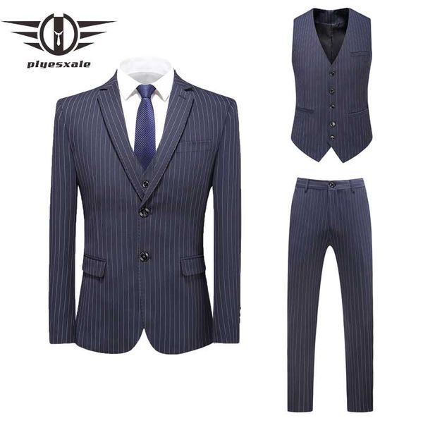 black navy blue striped suit gray wedding suits for men 3 pieces terno masculino slim fit costume homme mariage formal wear q904, White;black
black navy blue striped suit gray wedding suits for men 3 pieces terno masculino slim fit costume homme mariage formal wear q904, White;black