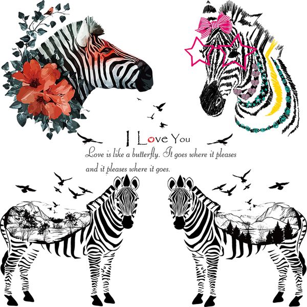 diy large colorful zebra wall stickers home decor pvc paper for living room bedroom kids walls art decoration murals decals
diy large colorful zebra wall stickers home decor pvc paper for living room bedroom kids walls art decoration murals decals