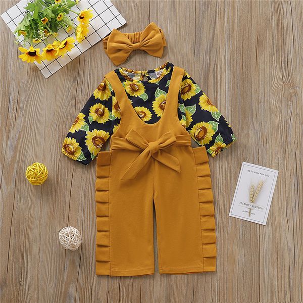 0-24m baby girls clothes set sun flower long sleeve t-shirt for girls yellow overalls jumpsuits toddler set baby outfits, White
0-24m baby girls clothes set sun flower long sleeve t-shirt for girls yellow overalls jumpsuits toddler set baby outfits, White