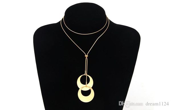 new arrival jewelry necklace gold plated round circle pendant long chain sweater necklace for women gift, Silver
new arrival jewelry necklace gold plated round circle pendant long chain sweater necklace for women gift, Silver