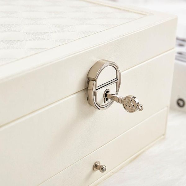 simple solid earrings makeup organizer multi layer travel stud jewelry box display rings organizer gift portable with key, Pink;blue
simple solid earrings makeup organizer multi layer travel stud jewelry box display rings organizer gift portable with key, Pink;blue