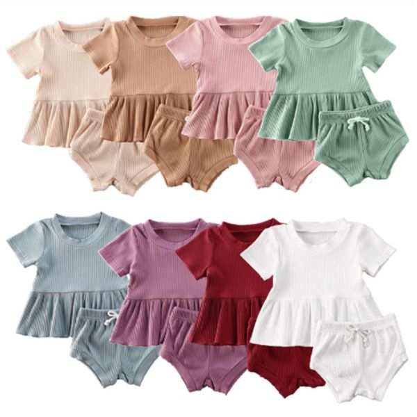 clothing sets summer born baby girls clothes cotton short sleeve ribbed knitted t-shirt+shorts toddler infant 2pcs outfits, White
clothing sets summer born baby girls clothes cotton short sleeve ribbed knitted t-shirt+shorts toddler infant 2pcs outfits, White