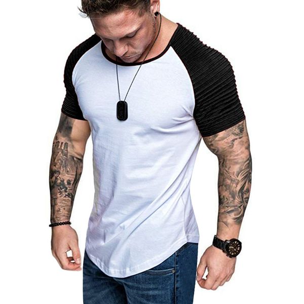 2019 новый короткие рукава мужчины плиссированной плеча slim fit майка мужская прошитой тощий мышц бодибилдинг футболка streetwear, White;black
2019 новый короткие рукава мужчины плиссированной плеча slim fit майка мужская прошитой тощий мышц бодибилдинг футболка streetwear, White;black