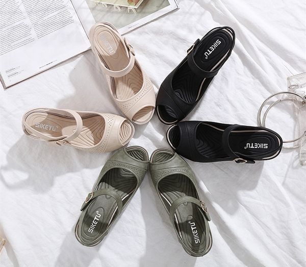 new 3 colors stylish fish mouth open toe buckle strap sling back high heel platform cowhide genuine leather women sandals, Black
new 3 colors stylish fish mouth open toe buckle strap sling back high heel platform cowhide genuine leather women sandals, Black