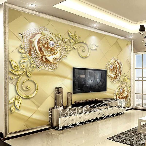 custom 3d stereoscopic golden flower jewelry living room tv background wall murals waterproof silk cloth wallpaper mural
custom 3d stereoscopic golden flower jewelry living room tv background wall murals waterproof silk cloth wallpaper mural